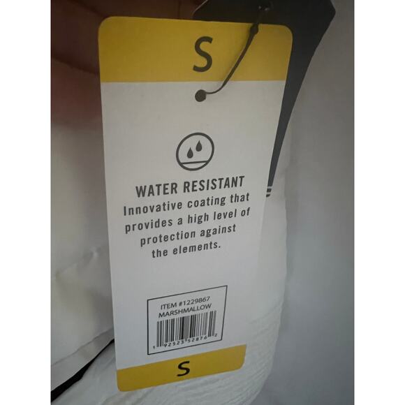 Nautica White Puffer Zip Up Jacket Small Removable Hood Pockets Stretch New - Picture 11 of 12